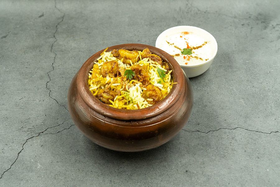 Prawns Matka Biryani