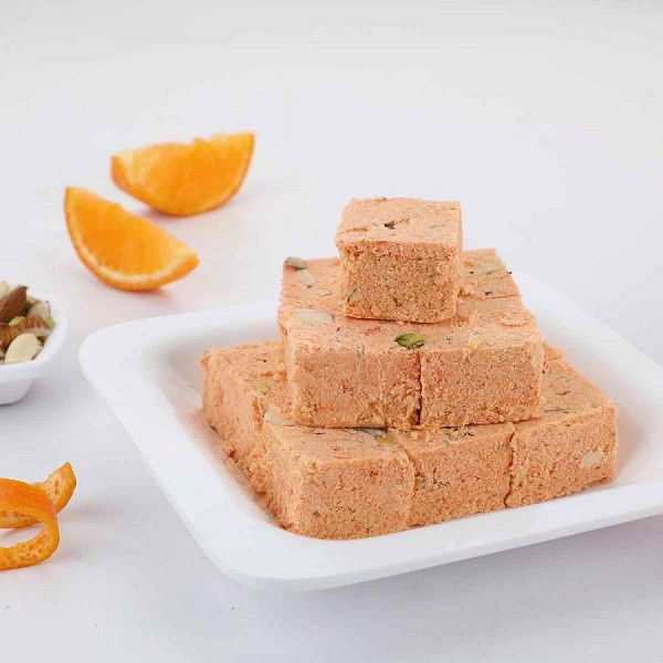 Orange Soanpapdi [250 Grams]