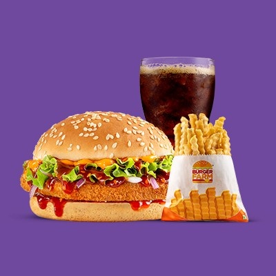 K - Chicken Burger shot  Meal