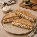Vegetable Creamy Grilled Sandwich.