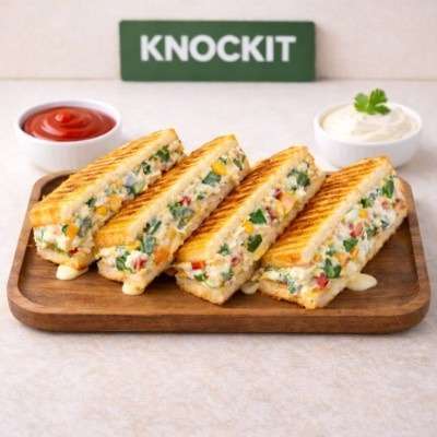 Vegetable Creamy Grilled  Sandwich