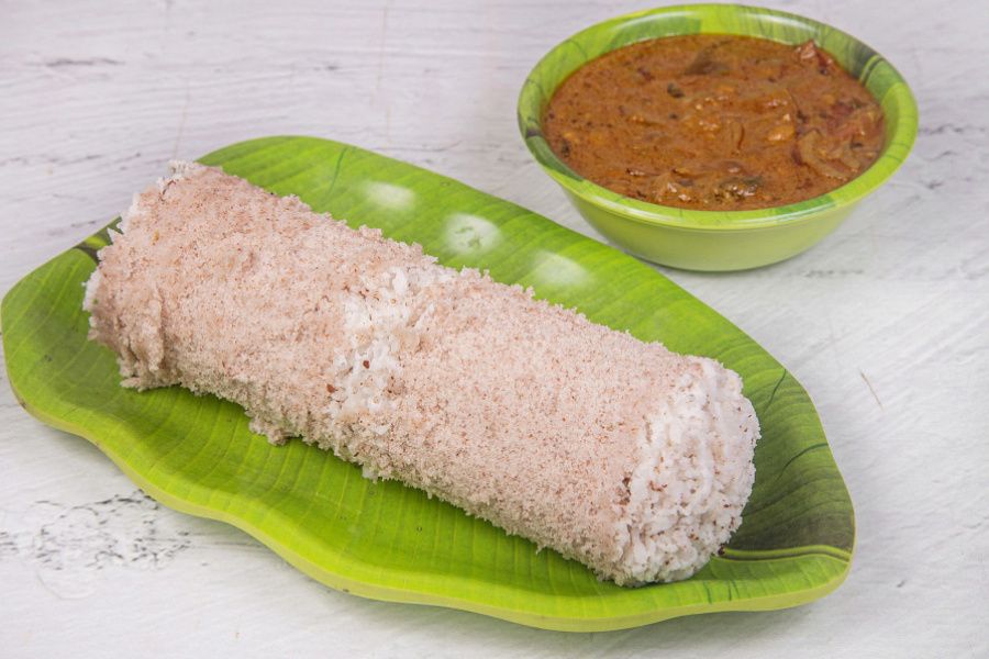 Samba Arisi Puttu With Kadala Curry