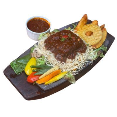 Soyaa Paneer Sizzler Noodles And Triyaki