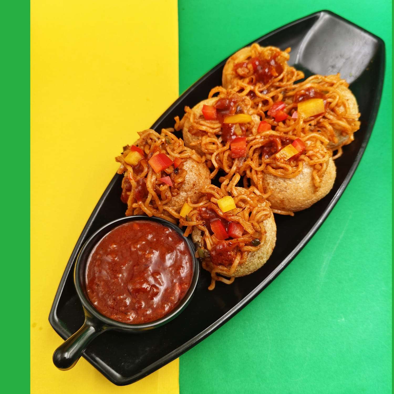 PAN FRIED NOODLE PUCHKA