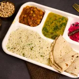 The High-protein Chole Meal (Roti- 2pcs, Jeera Rice, Chole Masala, Palak Dal)