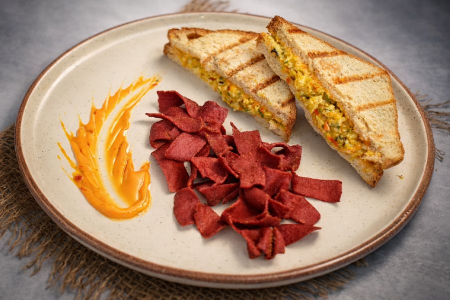 Paneer Masala Loaded Sandwich