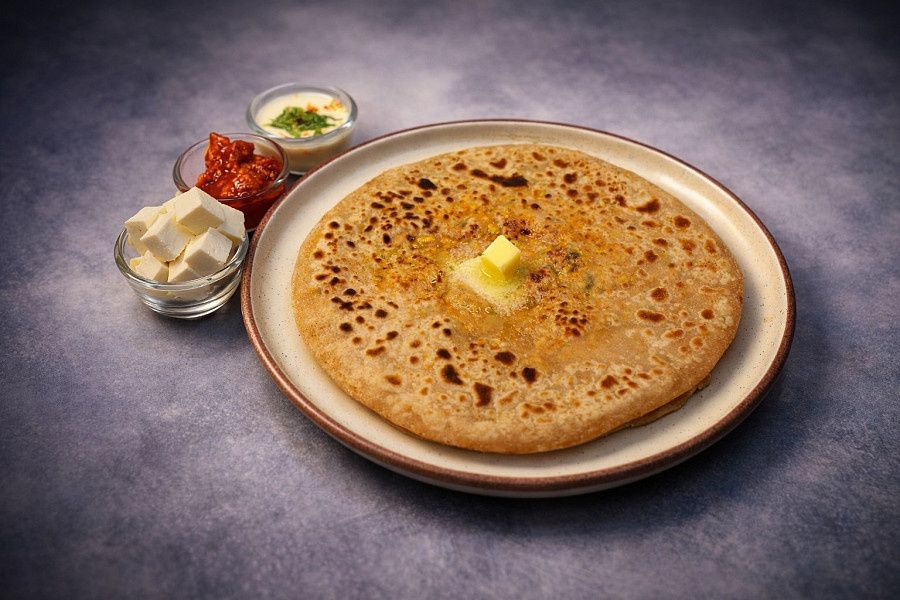 Protein-Rich Paneer Paratha Meal