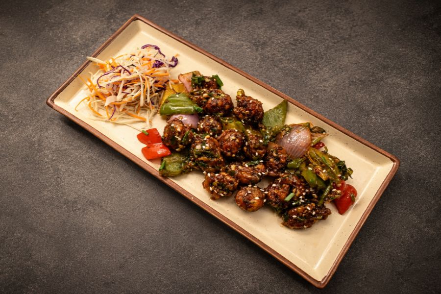Asian Style Mushroom Manchurian