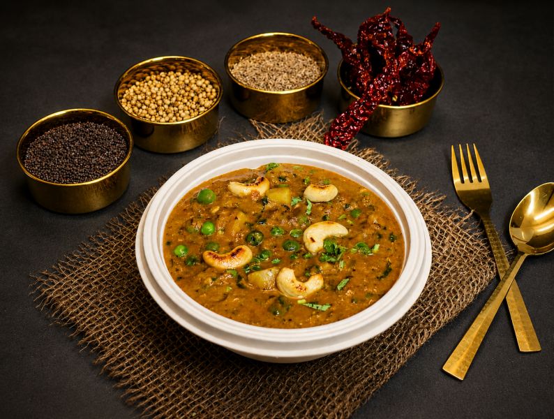 Shahi Aloo Matar Kaju
