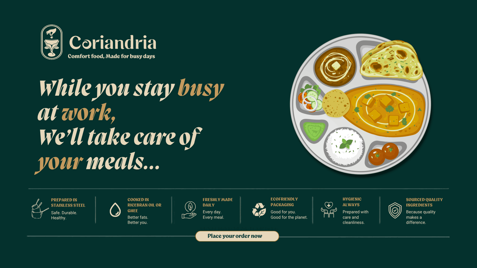 Coriandria - Made For Busy Days banner 1