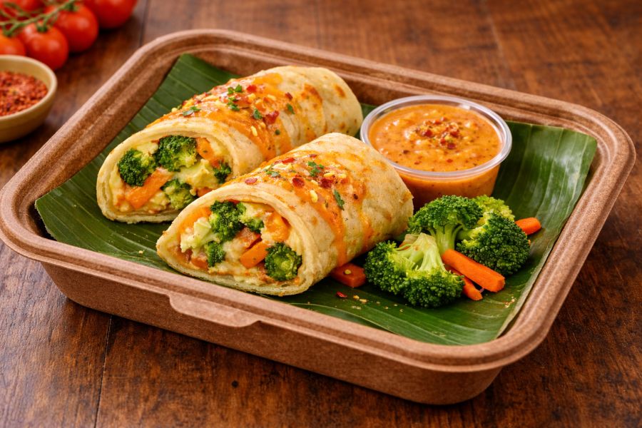 Indo-Italian Creamy Veg Roll