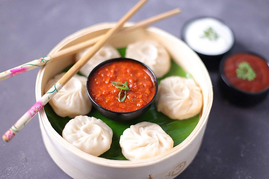 Steamed Veg Momos [8pc]