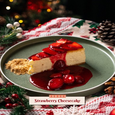 Mini Round Cheese Cake with (Caramelized Peach / Raspberry)