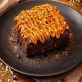 Golden Caramel Indulgence Brownie