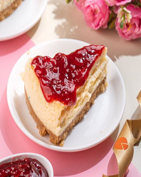 Strawberry Blossom Baked Cheesecake