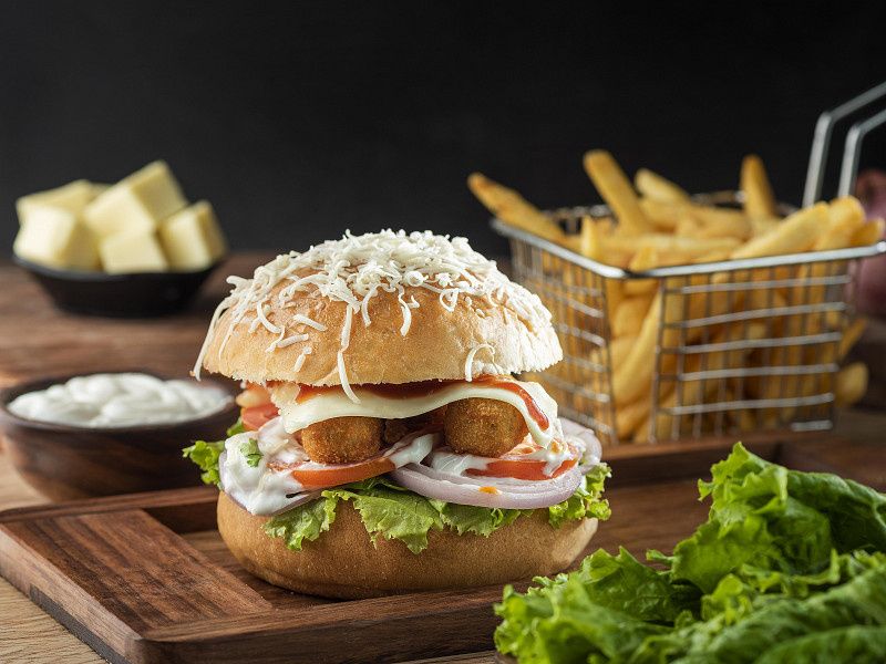 Potato Cheese Blast Burger