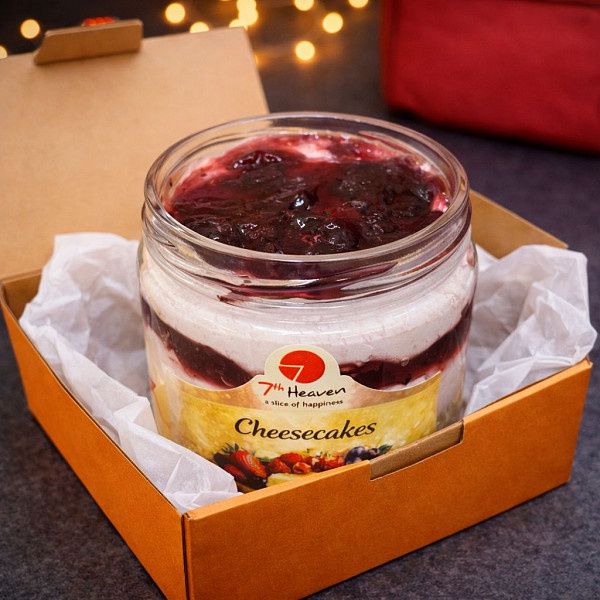 Blueberry No-Bake Cheesecake Jar Cake [200/350 ML]