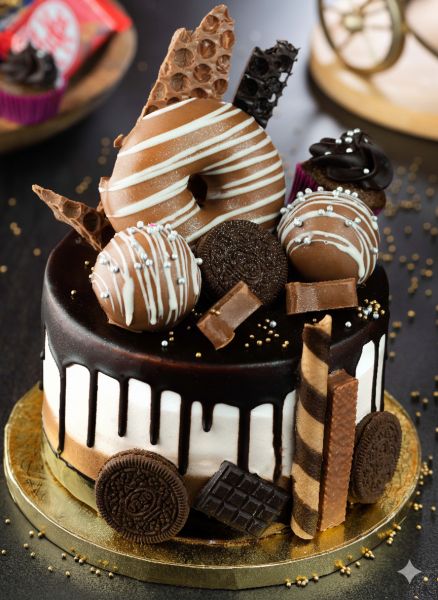 Dark Drip Overload Supreme Cake