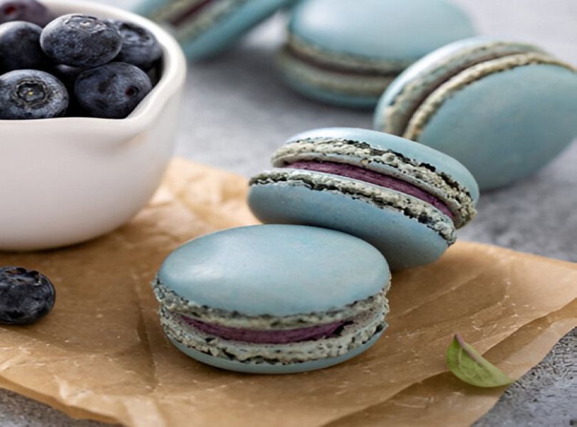 Blueberry Macarons