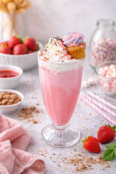 Strawberry Vanilla Milkshake