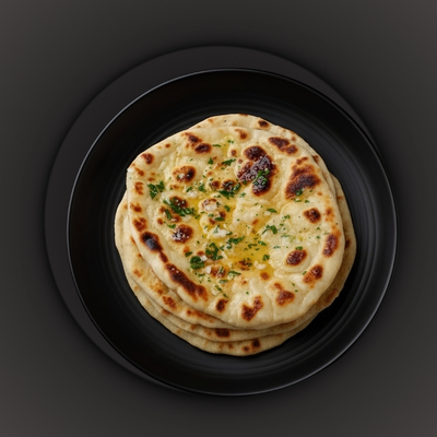 Fluffy Garlic Naan, 8 Pcs