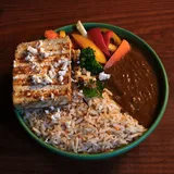 Grilled Paneer With Brown Rice Healthy Meal [Veg]
