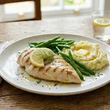 Grilled Chicken Breast With Mashed Potato