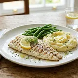 Grilled Fish With Mashed Potato