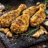 Garlic Chicken Drumsticks [OIL FREE]