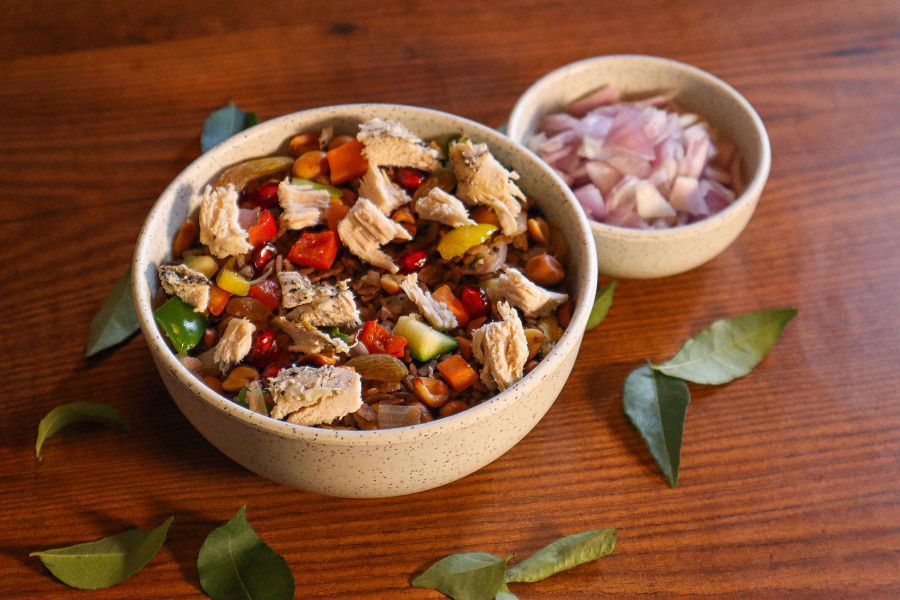 High Protein Rich Red Rice Poha [Non Veg]