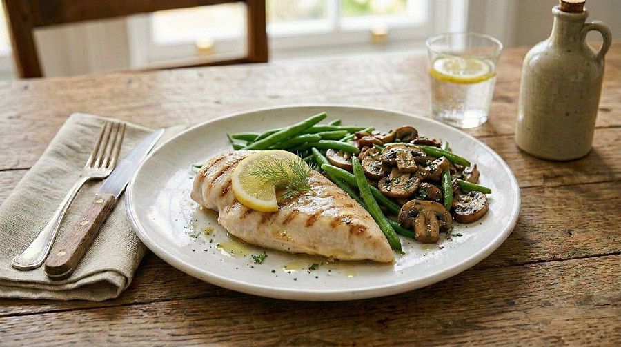 Grilled Chicken Breast With Mushroom