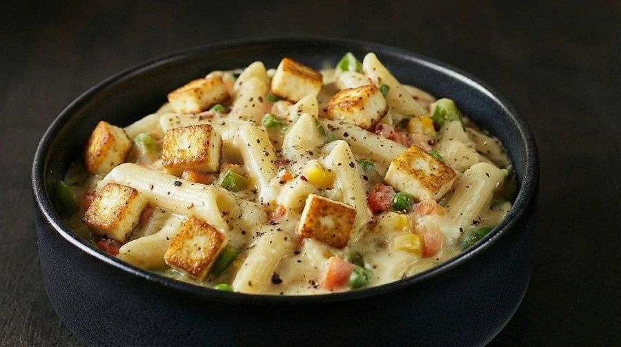 Paneer White Sauce Pasta