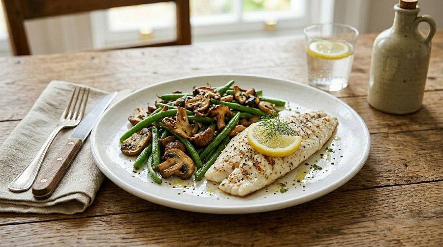 Grilled Fish With Mushroom
