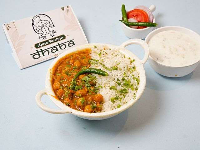 Chole and Rice + Raita