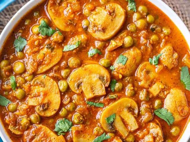 Mushroom Matar Paneer Masala