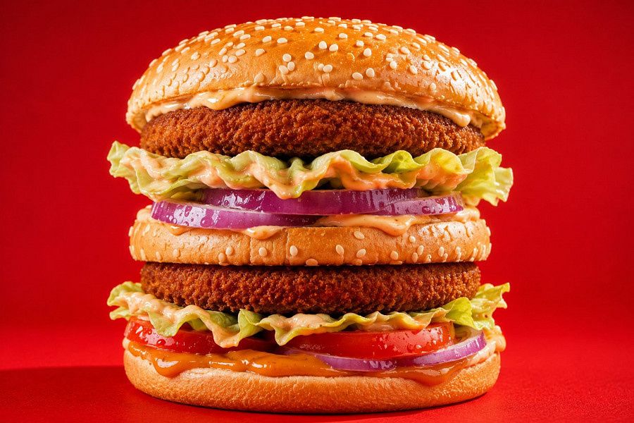 Bun Double Chicken Burger