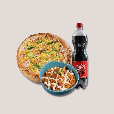 Indian Choice Regular Pizza + Pasta (Any One) + 1 Catch Cola