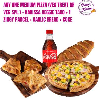 Any One Medium Pizza (Veg Treat Or Veg Special) Combo