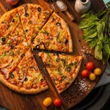 Spring Fest: Red And Yellow Pepper, Onion And Mushroom.