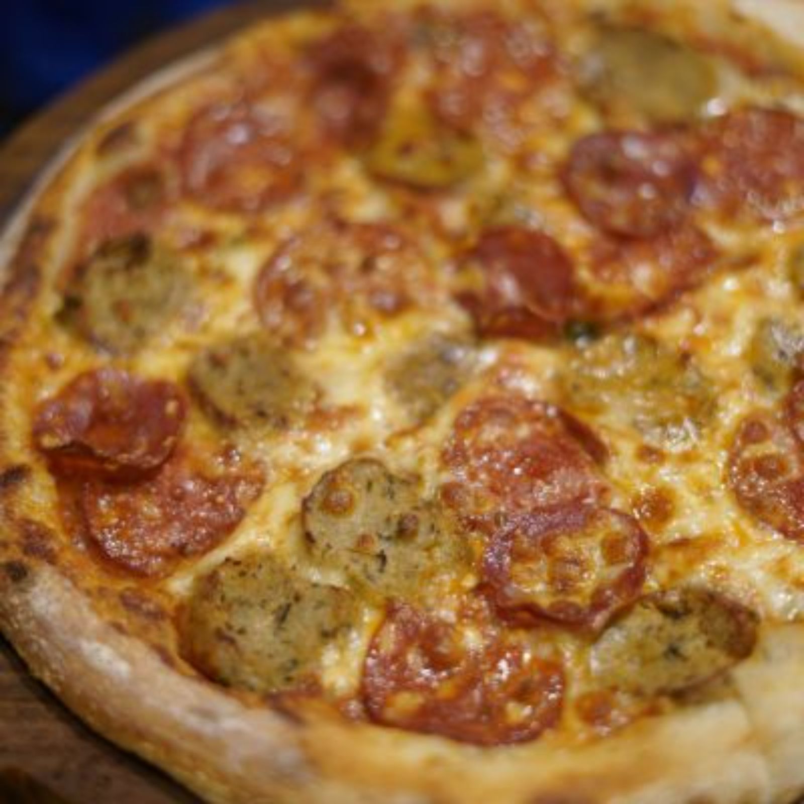 Meat Lover's: Chicken Pepperoni, Pork Pepperoni And Chicken Meatball.