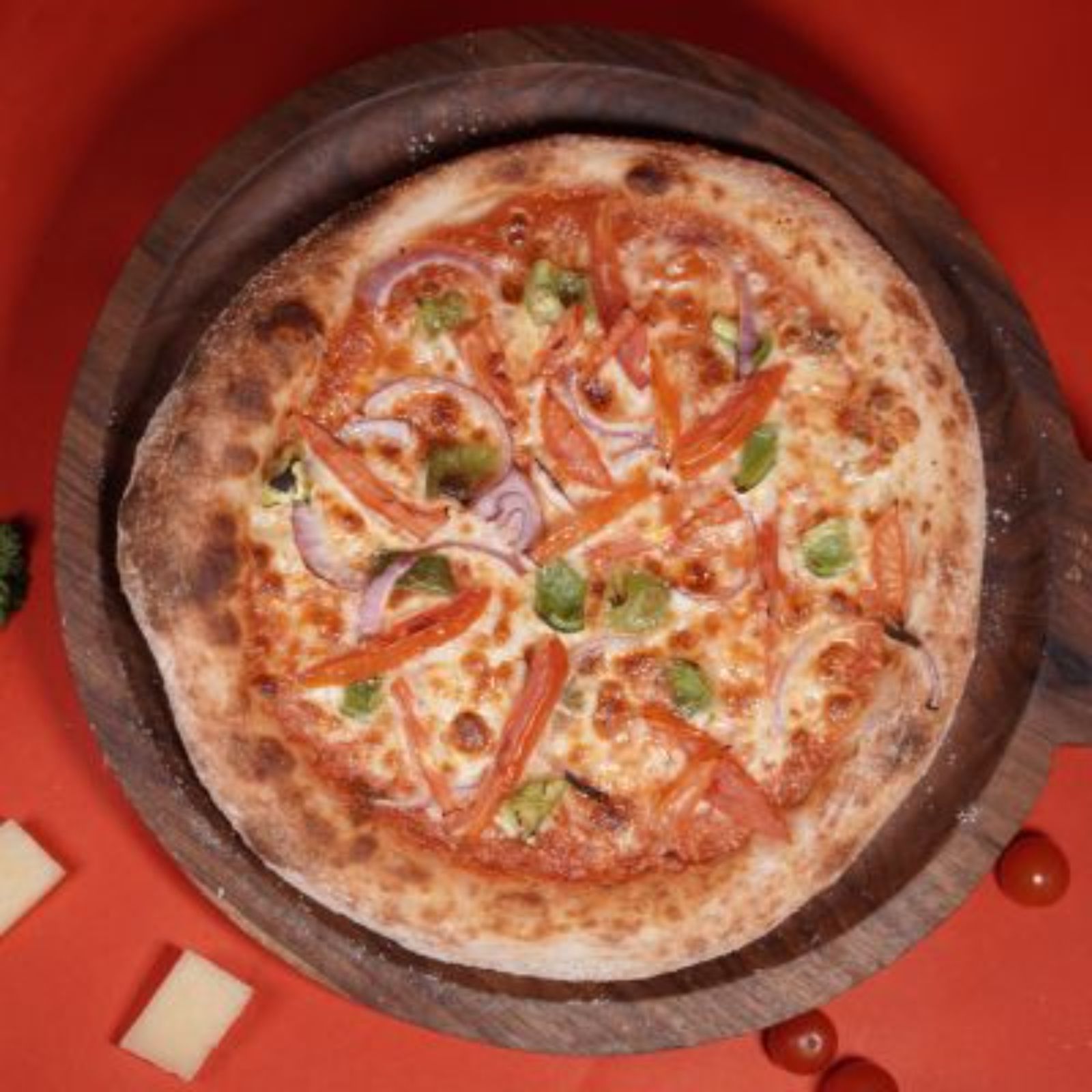 Spring Fest: Red And Yellow Pepper, Onion And Mushroom.