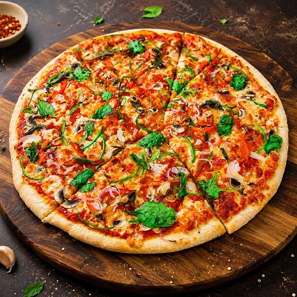 The Wilderness Pizza (18 Inch) Chicken And Pork Pepperoni, Mushroom, Onion And Green Bell Pepper.