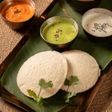 Plain Idli With Sambher  2Pcs