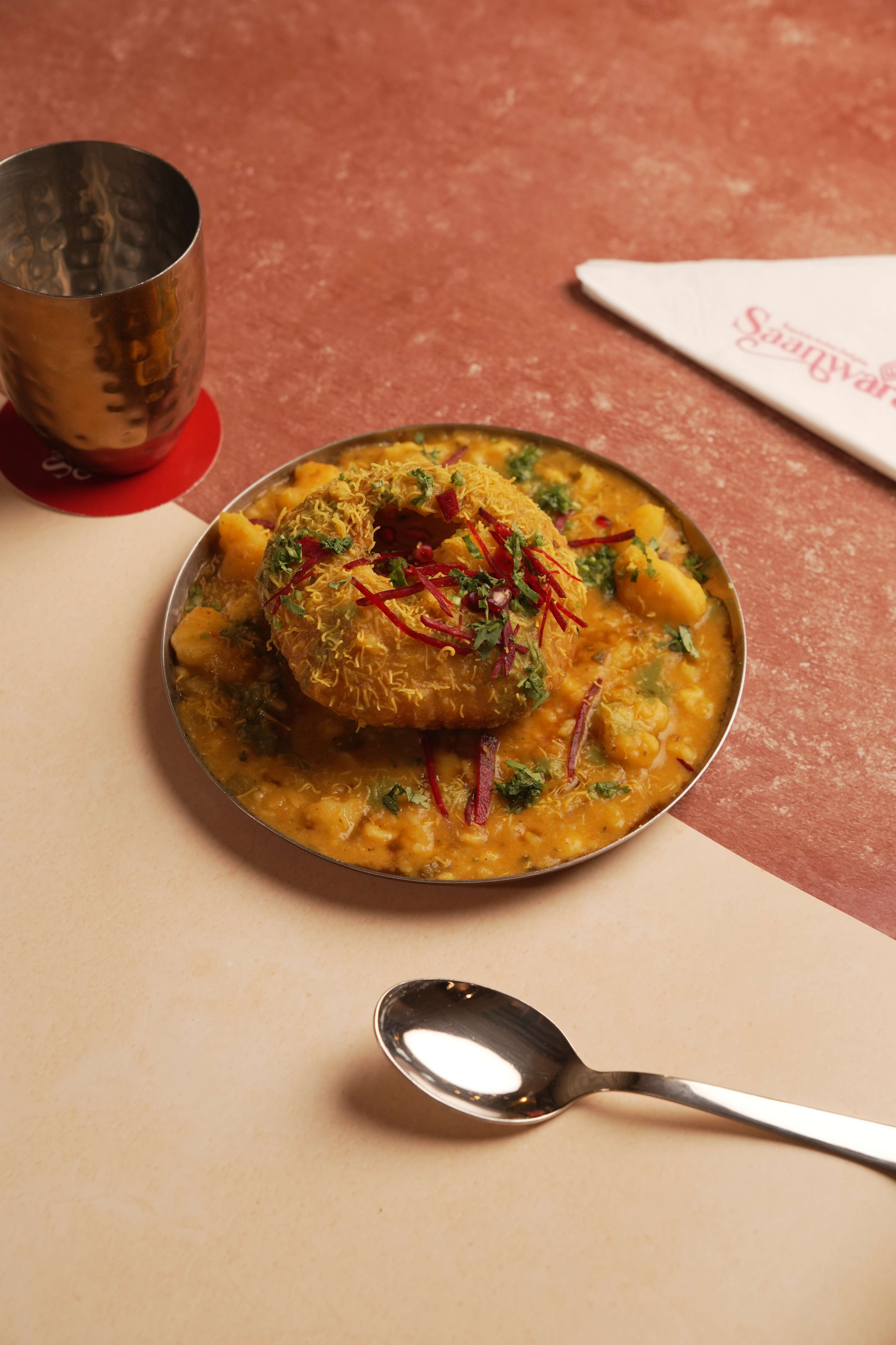 .Onion Kachori With Bhaji