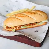 Spicy Mutton And Cheese Baguette