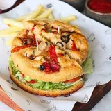 Focaccia With Pesto Sauteed Vegetables