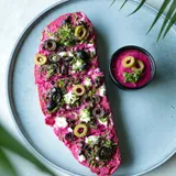Beetroot Hummus Sourdough Toastie