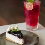 Blueberry Cheesecake Cake Slice