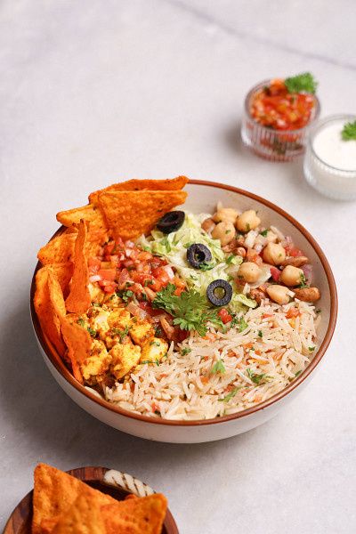 Spicy Paneer Tikka Rice Bowl