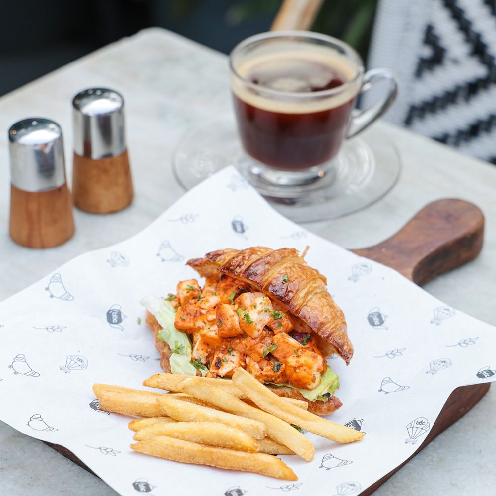 Chicken Tikka Croissant Sandwich